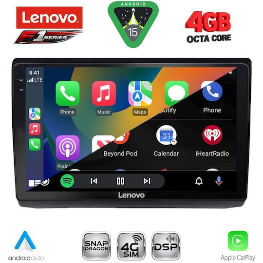Lenovo Ηχοσύστημα Αυτοκινήτου για Opel Vivaro Renault Trafic Nissan Primastar 2004-2015 (Bluetooth/USB/WiFi/GPS/Apple-Carplay/Android-Auto) με Οθόνη Αφής 10"
