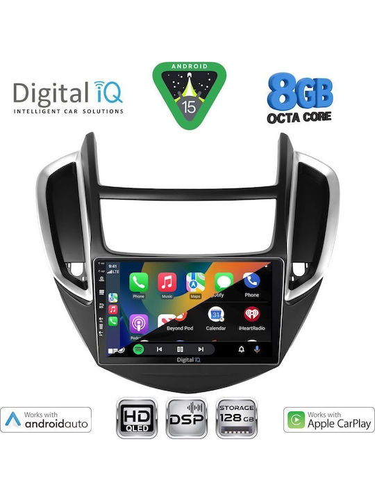 Digital IQ Car Audio System for Chevrolet Trax 2014-2022 (Bluetooth/USB/WiFi/GPS/Apple CarPlay/Android Auto) with 9" Touch Screen