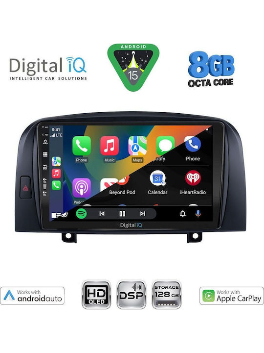Digital IQ Car Audio System for Hyundai Sonata 2006-2009 Bluetooth USB WiFi GPS Apple CarPlay Android Auto with 9" Touch Screen