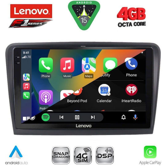 Lenovo Car Audio System for Skoda Superb 2008-2015 Bluetooth USB WiFi GPS Apple CarPlay Android Auto with 10" Touch Screen