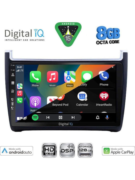 Digital IQ Car Audio System for Volkswagen Polo 2014-2017 Bluetooth USB WiFi GPS Apple CarPlay Android Auto with 9" Touch Screen