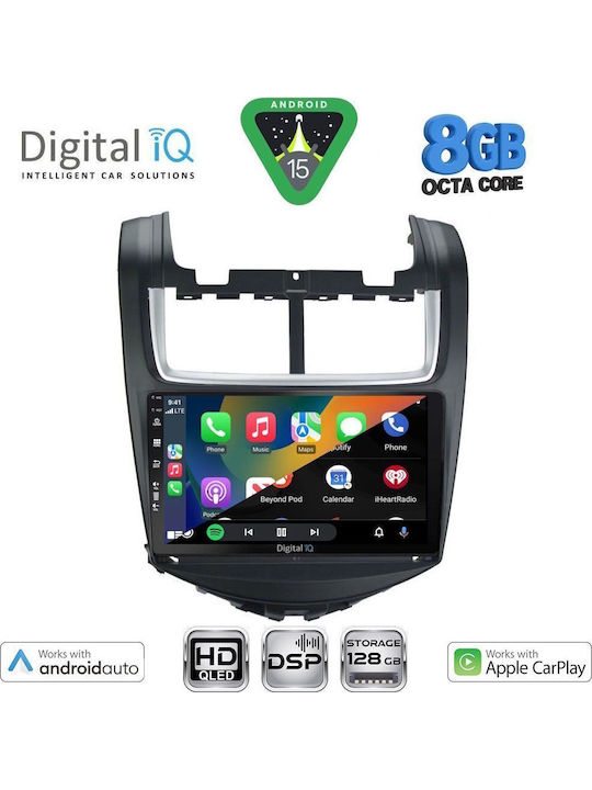 Digital IQ Car Audio System for Chevrolet Aveo 2014-2017 Bluetooth USB WiFi GPS Apple CarPlay Android Auto with 9" Touch Screen