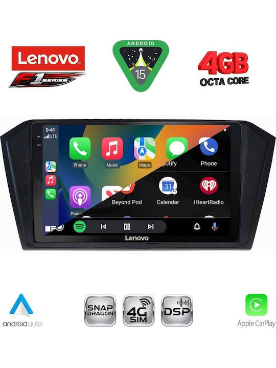 Lenovo Car Audio System for Volkswagen Passat 2016-2023 (Bluetooth/USB/WiFi/GPS/Apple CarPlay/Android Auto) with 10" Touch Screen