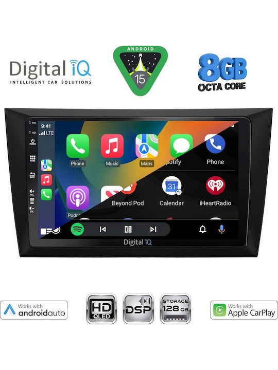 Digital IQ Car Audio System for Volkswagen Golf 2009-2012 (Bluetooth/USB/WiFi/GPS/Apple CarPlay/Android Auto) with 9" Touch Screen