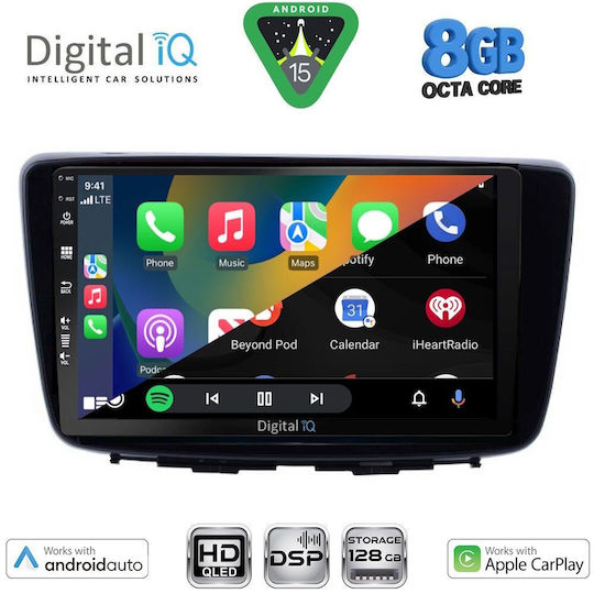 Digital IQ Car Audio System for Suzuki Baleno 2016-2022 Bluetooth USB WiFi GPS Apple CarPlay Android Auto with 9" Touch Screen