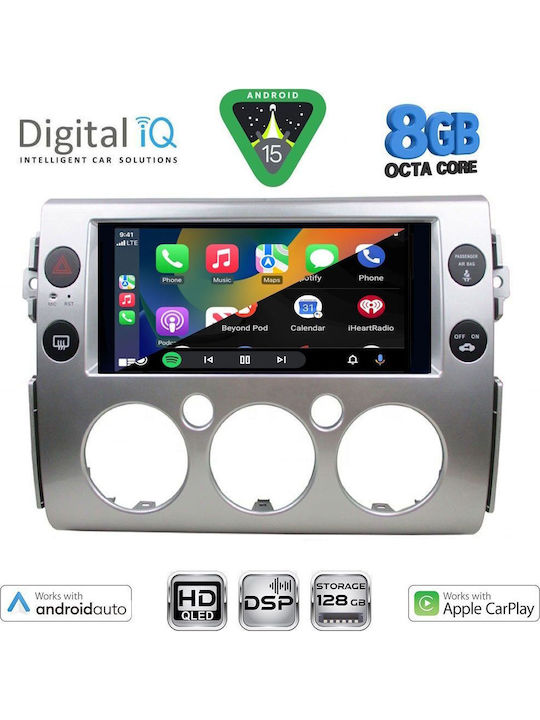 Digital IQ Car Audio System for Toyota FJ 2007-2013 (Bluetooth/USB/WiFi/GPS/Apple CarPlay/Android Auto) with 9" Touch Screen