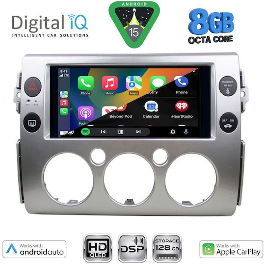 Digital IQ Car Audio System for Toyota FJ 2007-2013 (Bluetooth/USB/WiFi/GPS/Apple CarPlay/Android Auto) with 9" Touch Screen