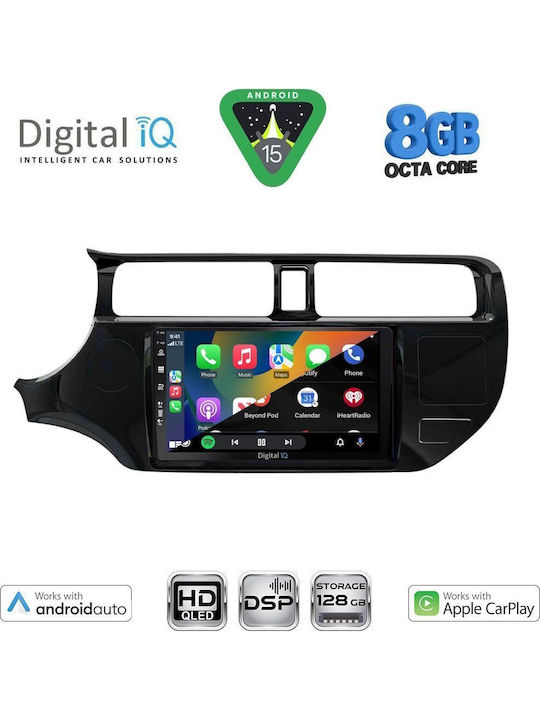 Digital IQ Car Audio System for Kia Rio 2012-2015 Bluetooth USB WiFi GPS Apple CarPlay Android Auto with 9" Touch Screen