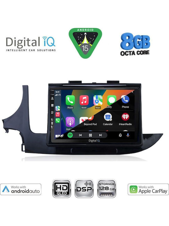 Digital IQ Car Audio System for Opel Mokka 2016-2021 Bluetooth USB WiFi GPS Apple CarPlay Android Auto with 9" Touch Screen