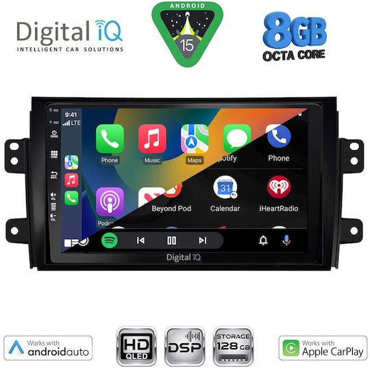 Digital IQ Ηχοσύστημα Αυτοκινήτου για Fiat Sedici Suzuki SX4 2005-2013 (Bluetooth/USB/WiFi/GPS/Apple-Carplay/Android-Auto) με Οθόνη Αφής 9"