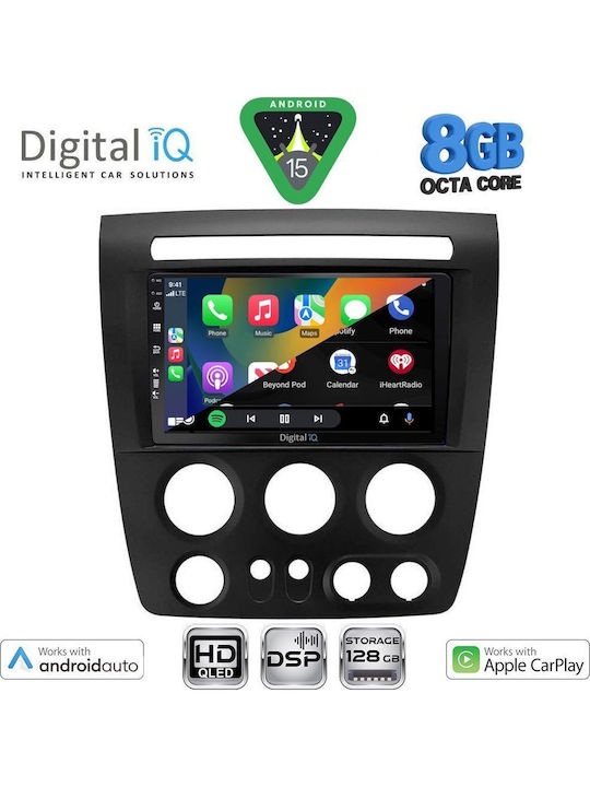 Digital IQ Car Audio System Hummer H3 2005-2009 Bluetooth USB WiFi GPS Apple CarPlay Android Auto with 9" Touch Screen