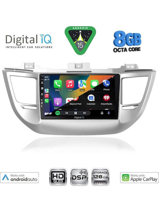 Digital IQ Car Audio System for Hyundai Tucson 2015-2019 Bluetooth USB WiFi GPS Apple CarPlay Android Auto with 9" Touch Screen
