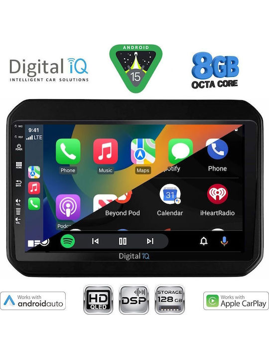 Digital IQ Car Audio System for Suzuki Ignis 2016 with Touch Screen 9" Digital IQ BXF 7676 CPAA Bluetooth USB Wi-Fi GPS Apple CarPlay Android Auto