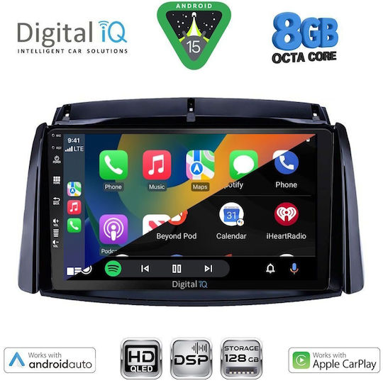 Digital IQ Car Audio System for Renault Koleos 2006-2016 Bluetooth USB WiFi GPS Apple CarPlay Android Auto with 9" Touch Screen