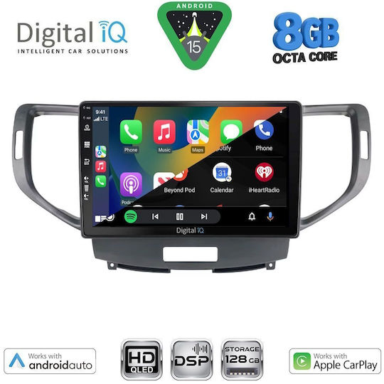 Digital IQ Ηχοσύστημα Αυτοκινήτου για Honda Accord 2008-2013 (Bluetooth/USB/WiFi/GPS/Apple-Carplay/Android-Auto) με Οθόνη Αφής 9"