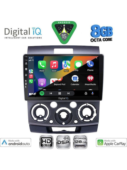 Digital IQ Car Audio System for Ford Ranger Mazda BT-50 2006-2011 Bluetooth USB WiFi GPS Apple CarPlay Android Auto with 9" Touch Screen
