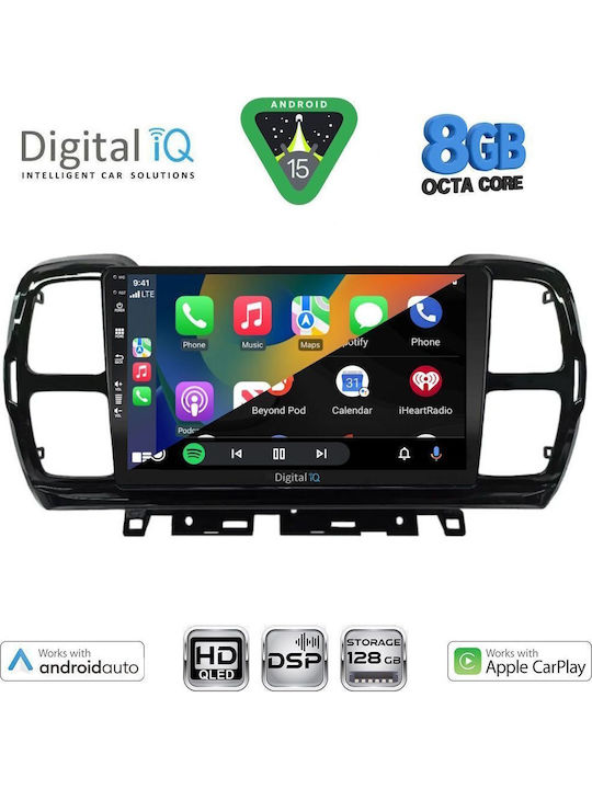 Digital IQ Car Audio System for Citroen C5 Aircross 2017-2021 (Bluetooth/USB/WiFi/GPS/Apple CarPlay/Android Auto) with 9" Touch Screen