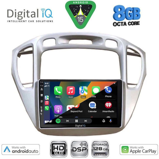 Digital IQ Ηχοσύστημα Αυτοκινήτου για Toyota Highlander 2002-2009 (Bluetooth/USB/WiFi/GPS/Apple-Carplay/Android-Auto) με Οθόνη Αφής 9"
