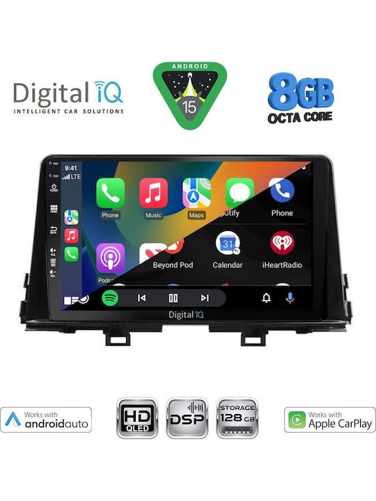 Digital IQ Auto-Audiosystem Für Kia Picanto 2017-2021 Bluetooth USB Eingebautes Wi-Fi GPS Apple CarPlay Android Auto Mit 9 Zoll Touchscreen