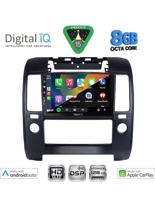 Digital IQ Car Audio System for Nissan Navara 2006-2011 with A/C Bluetooth USB Wi-Fi GPS Apple CarPlay Android Auto 9-Inch Touch Screen