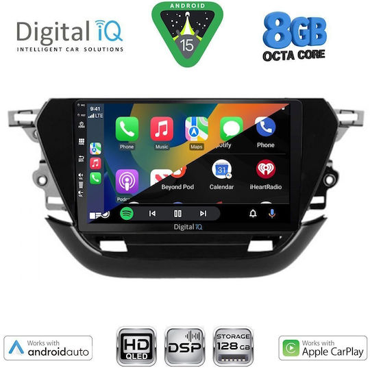 Digital IQ Car Audio System for Opel Corsa 2019-2023 Bluetooth USB Wi-Fi GPS Apple CarPlay Android Auto with 9 Inch Touch Screen DIGITAL IQ BXF 7487 CPAA