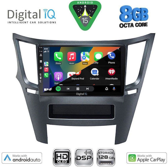 Digital IQ Car Audio System for Subaru Legacy / Outback 2009-2014 (Bluetooth/USB/WiFi/GPS/Apple CarPlay/Android Auto) with 9" Touch Screen