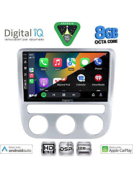 Digital IQ Car Audio System for Volkswagen Eos / Scirocco 2006-2016 with Clima (Bluetooth/USB/WiFi/GPS/Apple CarPlay/Android Auto) with 9" Touch Screen