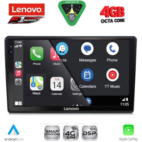 Lenovo Ηχοσύστημα Αυτοκινήτου για Citroen C4 / DS4 2018 (Bluetooth/USB/WiFi/GPS/Apple-Carplay/Android-Auto) με Οθόνη Αφής 10"