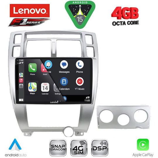 Lenovo Car Audio System for Hyundai Tucson 2004-2010 Bluetooth USB WiFi GPS Apple CarPlay Android Auto with 10" Touch Screen