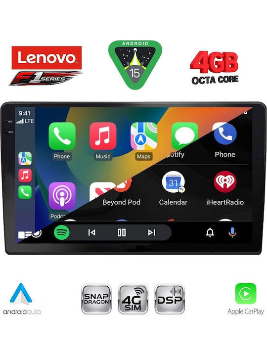 Lenovo Lenovo Auto-Audiosysteme mit 10 Zoll Touchscreen Bluetooth USB WiFi GPS Apple CarPlay Android Auto