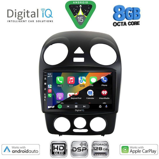 Digital IQ Ηχοσύστημα Αυτοκινήτου για Volkswagen Beetle 2004-2011 (Bluetooth/USB/WiFi/GPS/Apple-Carplay/Android-Auto) με Οθόνη Αφής 9"