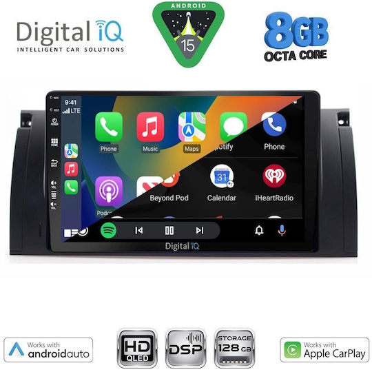 Digital IQ Car Audio System for BMW Series 5 (E39) / X5 (E53) 1997-2005 with Touch Screen 9"