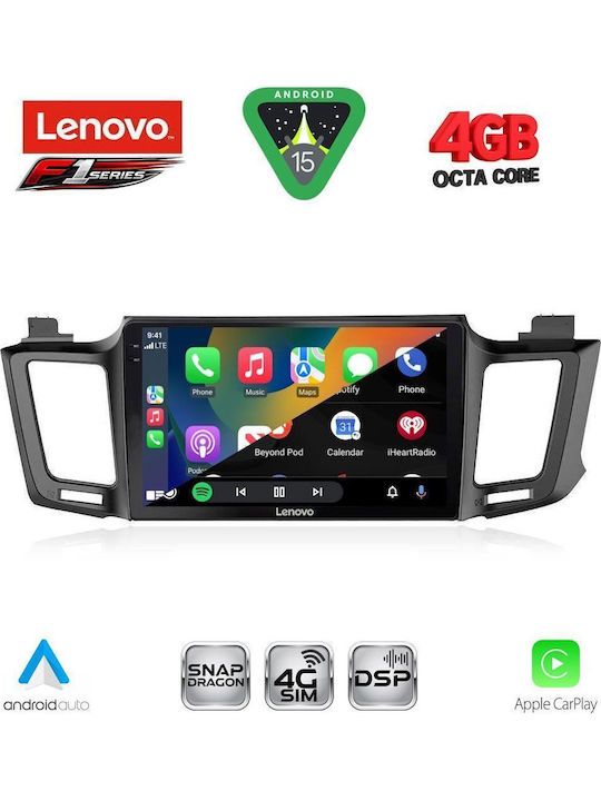 Lenovo Car Audio System for Toyota RAV 4 2013-2019 Bluetooth USB WiFi GPS Apple CarPlay Android Auto with 10" Touch Screen