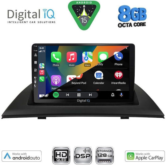 Digital IQ Ηχοσύστημα Αυτοκινήτου για BMW X3 (E83) 2003-2010 (Bluetooth/USB/WiFi/GPS/Apple-Carplay/Android-Auto) με Οθόνη Αφής 9"
