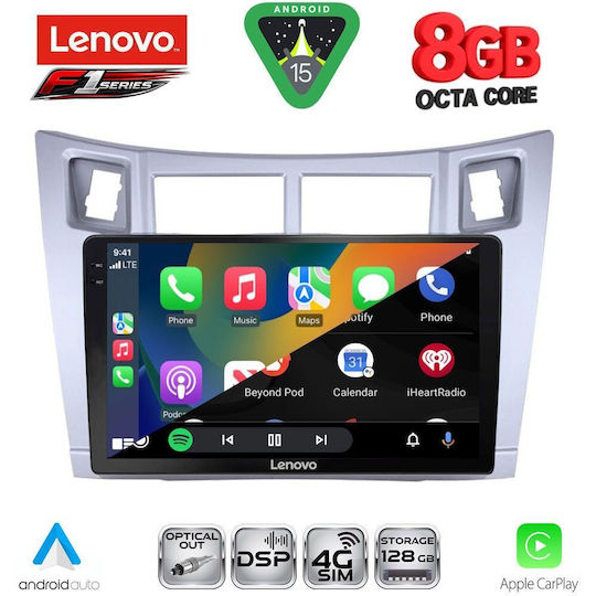 Lenovo Автомобилна Аудио Система за Toyota Yaris 2006-2011 (Bluetooth/USB/Вграден Wi-Fi/GPS/Apple CarPlay/Android Auto) с Touch Screen 9"