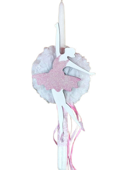 Osterkerze Ballerina Runde Handgefertigt 26d042 Rosa
