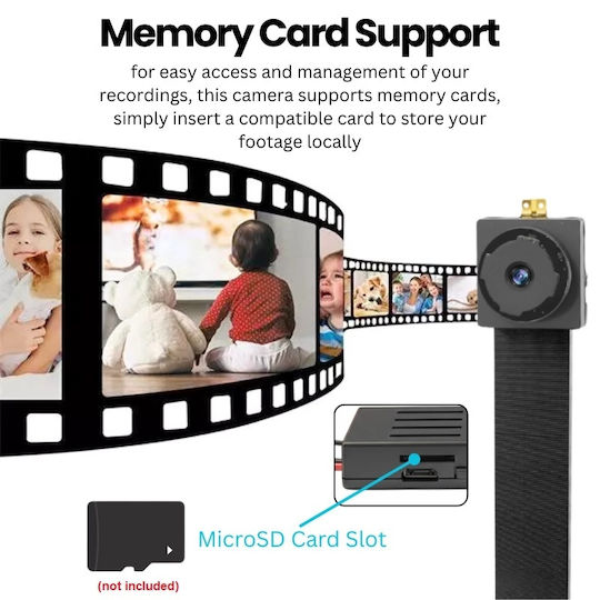Spy Camera WiFi 1080p with Memory Card Slot