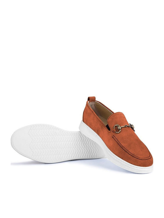 Suede Men's Moccasins in Brown Colour