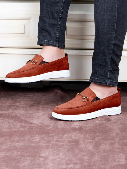 Suede Men's Moccasins in Brown Colour