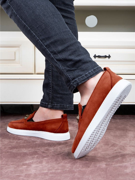 Suede Men's Moccasins in Brown Colour