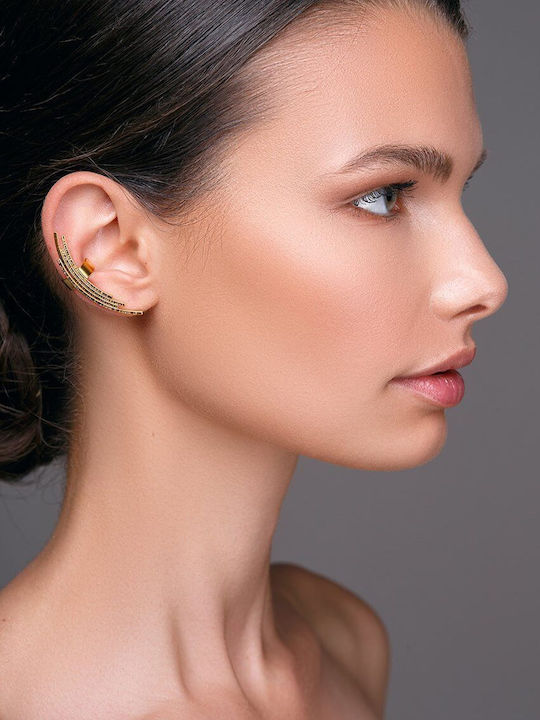 Ohrring Unisex Ear Cuff Pin Linkses Ohr Handgefertigt Silber 925
