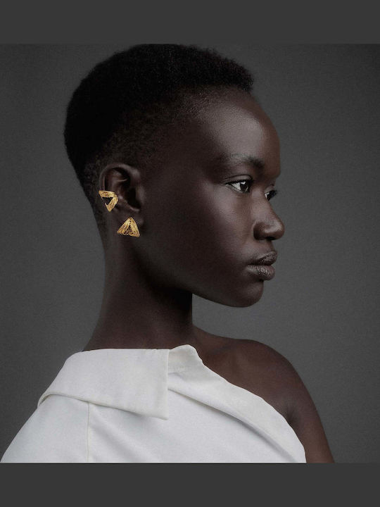 Обици Ear Cuff Ромб Ръчно Изработени Сребро 925