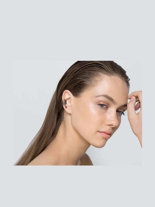 Σκουλαρίκι Ear Cuff Σπείρες Αριστερό Αυτί Χειροποίητο Επιχρυσωμένο Ασήμι 925