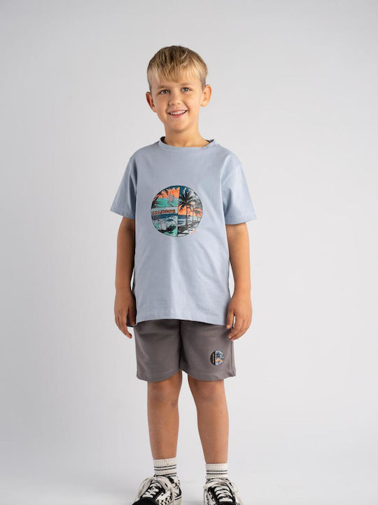 Kinderbekleidungssets mit Shorts Sommer 2Stücke Hellblau Sunset Sessions
