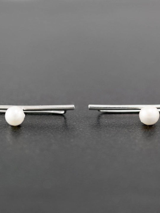 Earrings Pins Handmade Gold Plated Silver 925 with Pearls