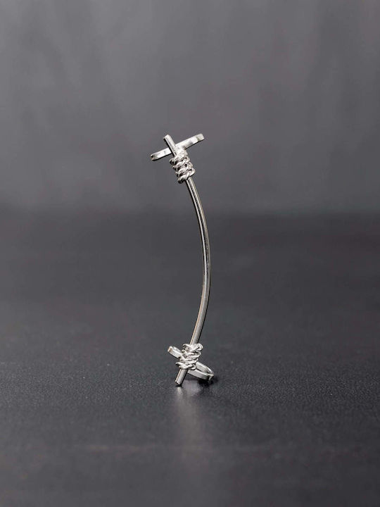Cercei Ear Cuff Arc Handmade Placat Cu Aur Argint 925
