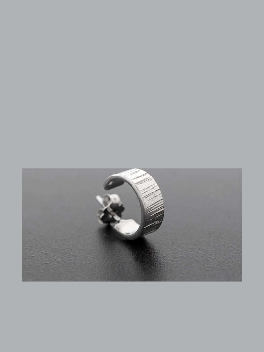 Herren Ohrhänger Ring Geschmiedet Handgefertigt Silber 925
