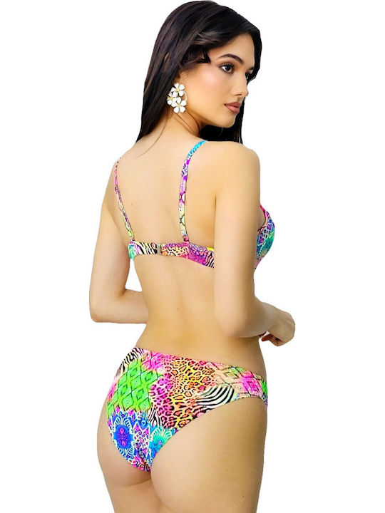 Set Bikini Floral Fuchsia