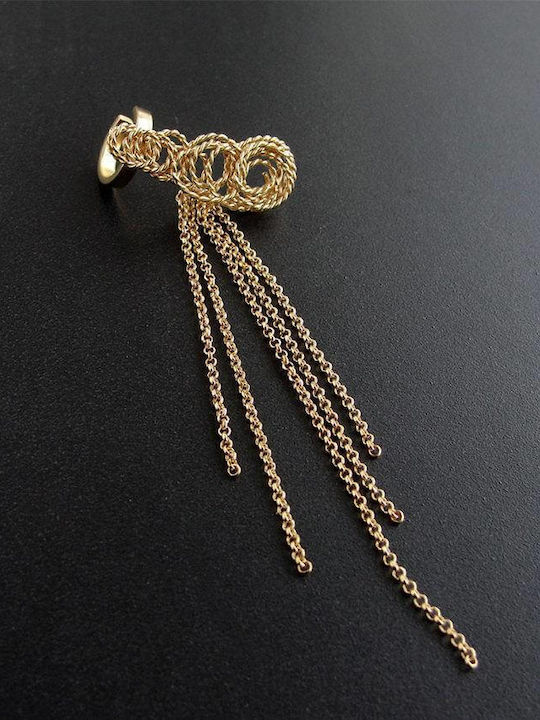 Σκουλαρίκι Ear Cuff Αλυσίδες Αριστερό Αυτί Χειροποίητο Ασήμι 925