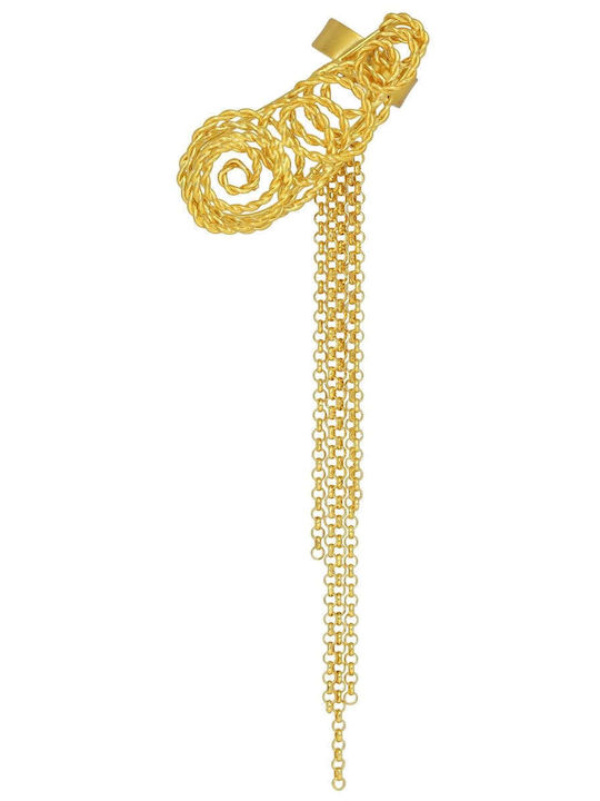 Σκουλαρίκι Ear Cuff Αλυσίδες Αριστερό Αυτί Χειροποίητο Ασήμι 925